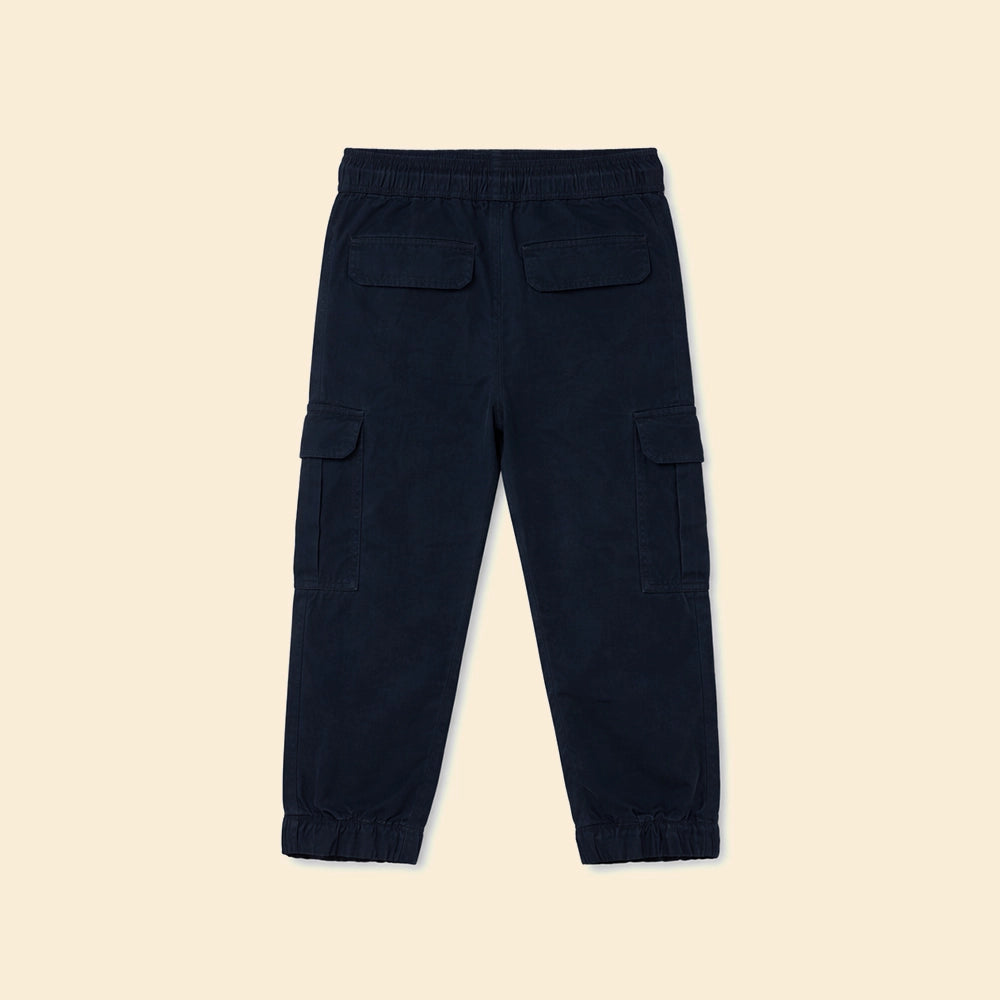 Boys Solid Cargo Joggers