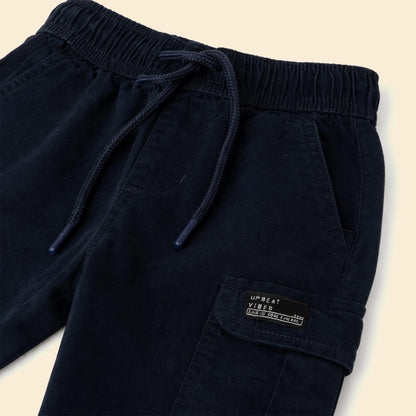 Boys Solid Cargo Joggers