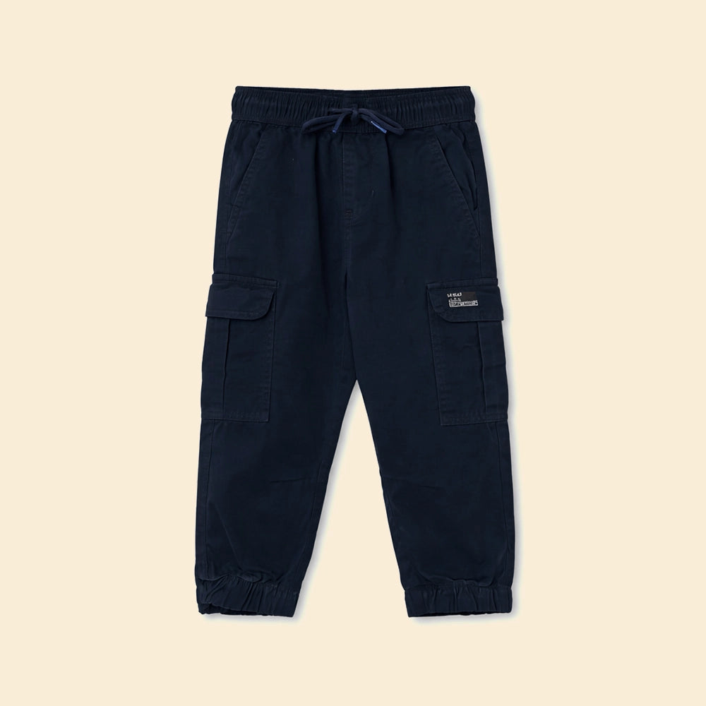 Boys Solid Cargo Joggers
