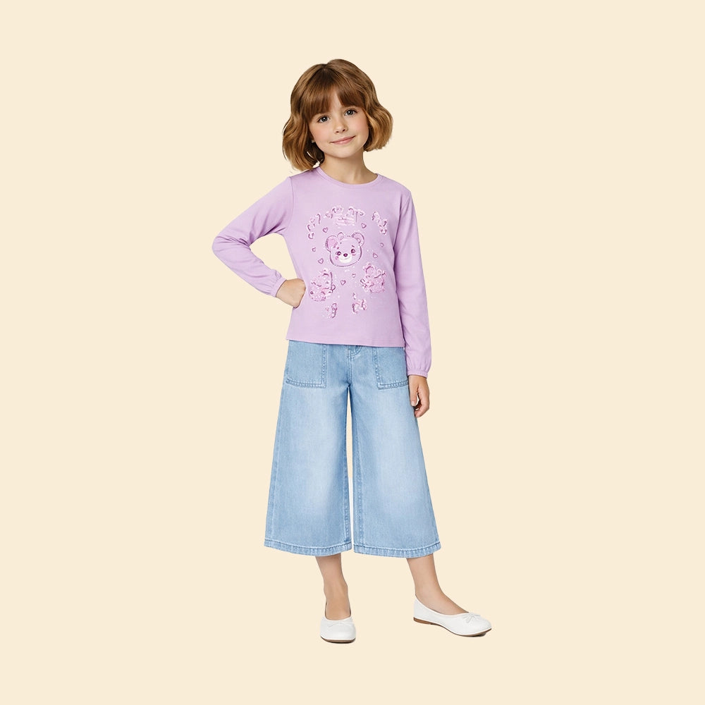 Cute Printed Girls Top
