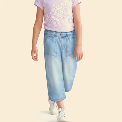 Girls Wide Leg Jeans